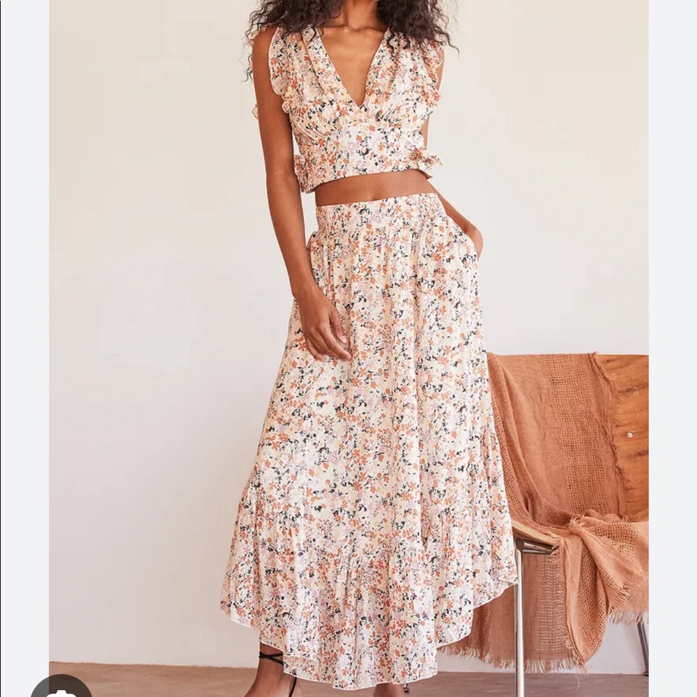 Free People Pretty Dayz Set in Ivory Floral